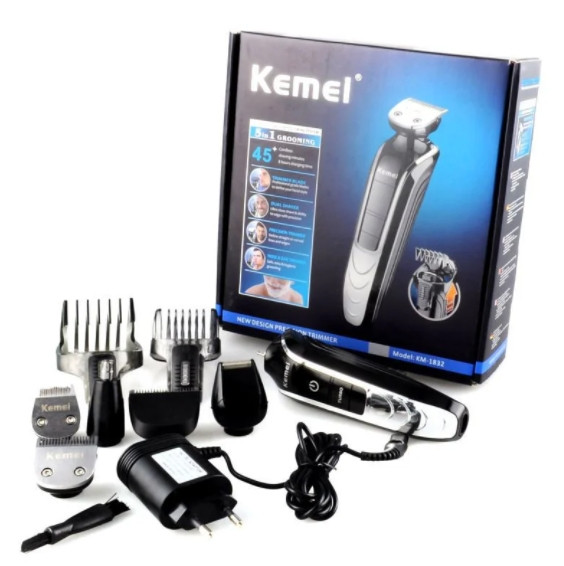 Стайлер Kemei KM 1832 набір для стрижки волосся і бороди (7 насадок)