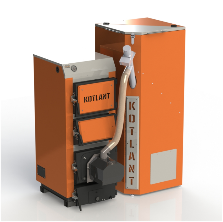 30 кВт Пелетний котел 5 мм сталь KOTLANT-КОТЛАНТ КГУ PELLETS-30 С ГОРЕЛКОЙ OXI, фото 1