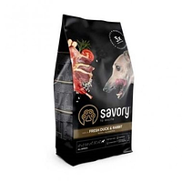 Savory Adult All Breeds rich in Fresh Duck & Rabbit 1кг сухой корм для собак