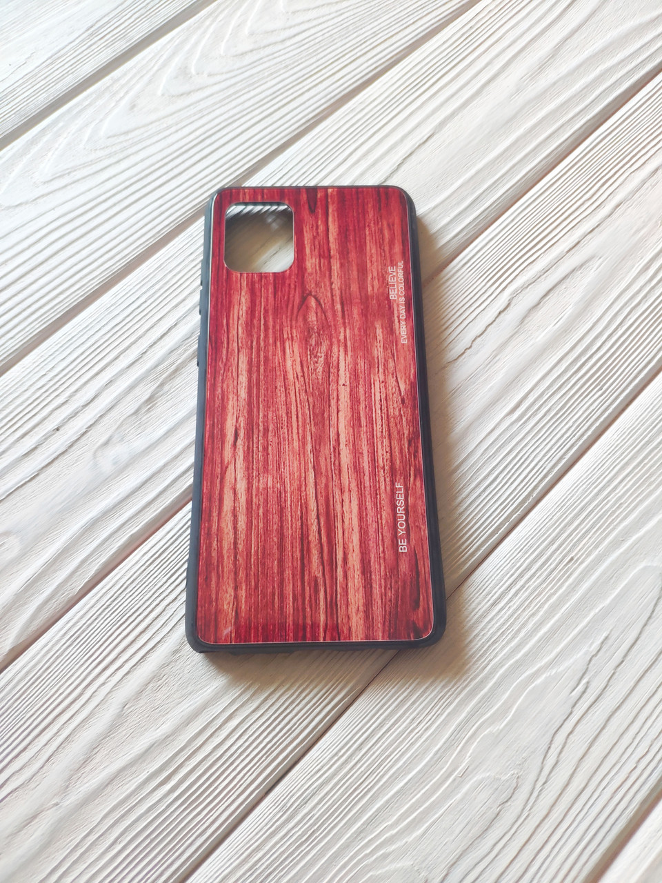 Чохол Gradient Wood для Samsung Galaxy Note 10 Lite / N770F бампер Cherry oxford