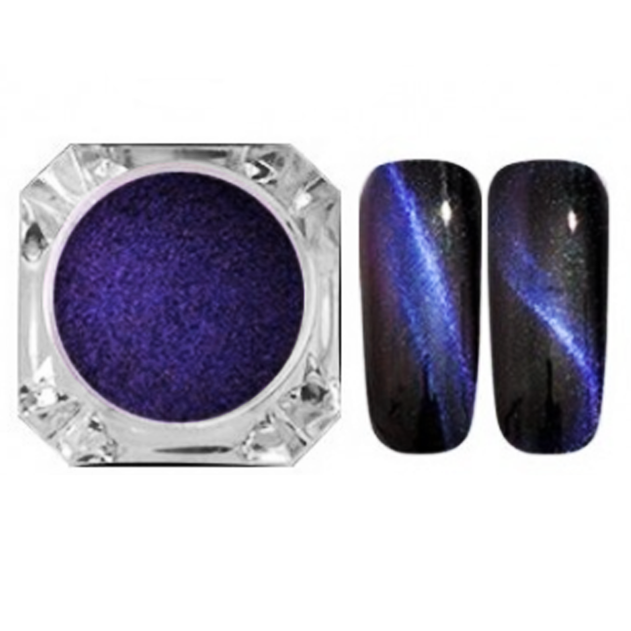Дзеркальна втирка, пігмент 3D котяче око №4, 2 м фіолетово-синій
