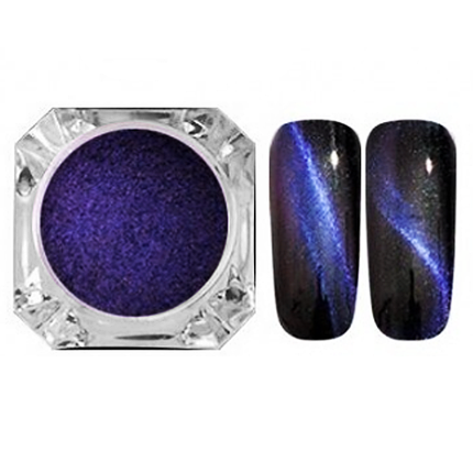 Дзеркальна втирка, пігмент 3D котяче око №4, 2 м фіолетово-синій, фото 1