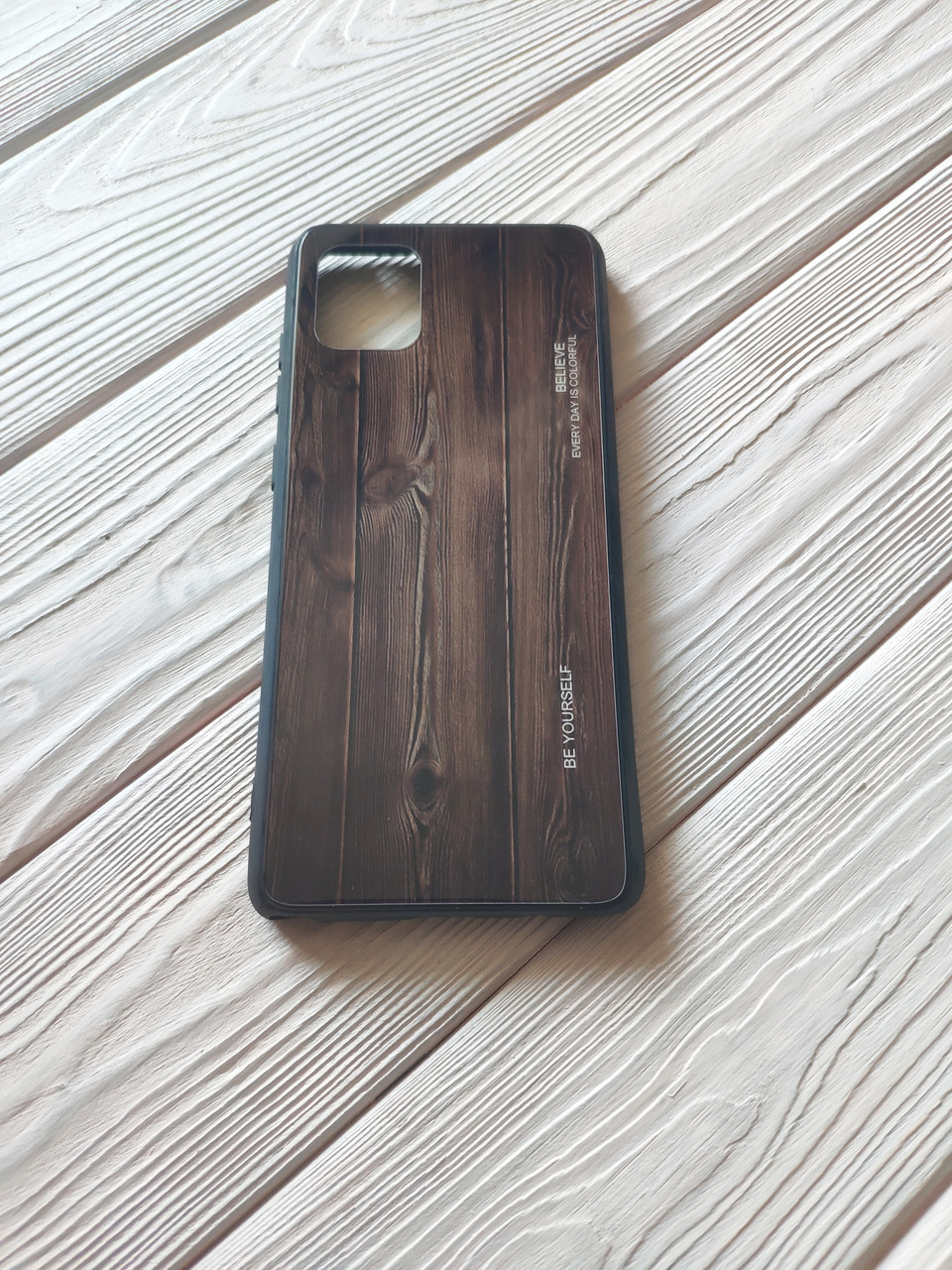 Чохол Gradient Wood для Samsung Galaxy A71 2020 / A715F Dark ash