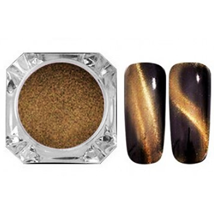 Дзеркальна втирка, пігмент 3D котяче око №6, 2 м жовто-рожевий, фото 1