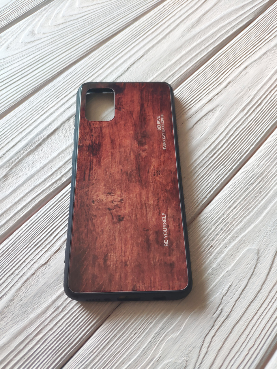 Чохол Gradient Wood для Samsung Galaxy A51 2020 / A515F Dark walnut