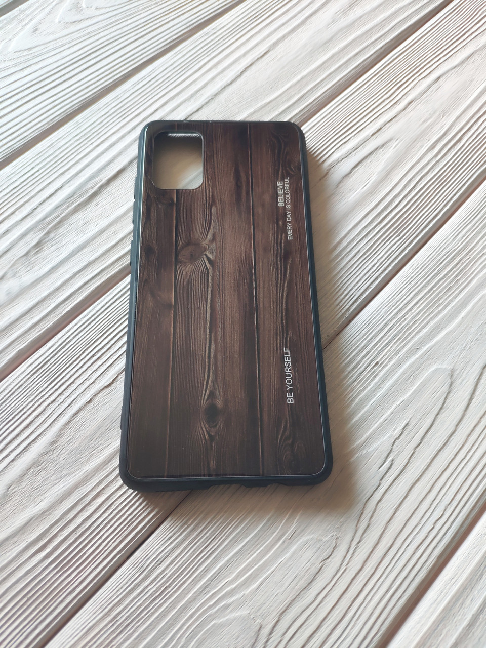 Чохол Gradient Wood для Samsung Galaxy A51 2020 / A515F Dark ash