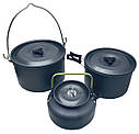 Набір посуду з чайником для туризму та кемпінгу 5-6 чоловік, фото 2