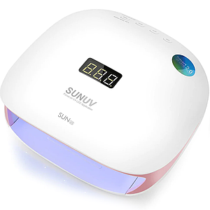 УФ лампа UV+LED SUNUV SUN 4S для сушіння гелю і гель лаку зі з'ємним дном (pink)