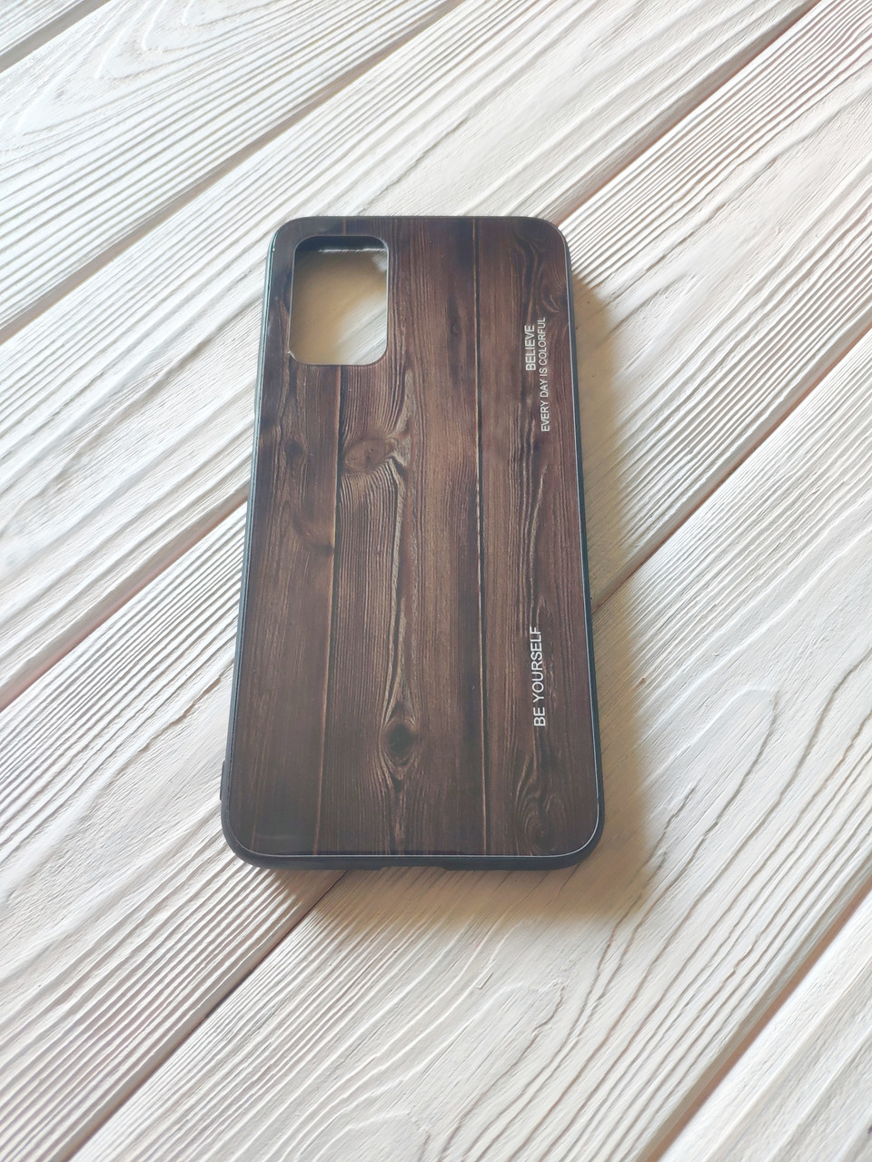 Чохол Gradient Wood для Xiaomi Poco M3 бампер Dark ash