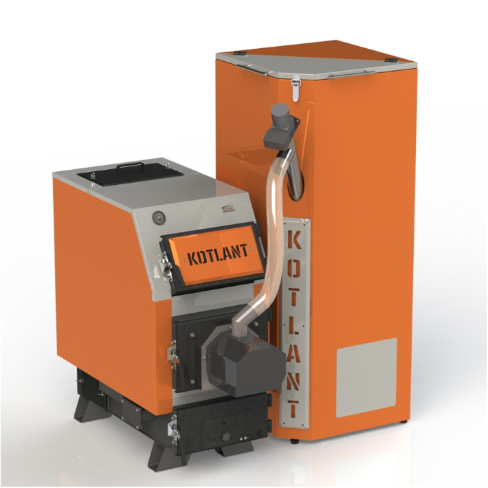 25 кВт  Пелетний котел 5 мм сталь KOTLANT-КОТЛАНТ КВУ PELLETS-25 С ГОРЕЛКОЙ OXI, фото 1