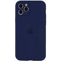 Чехол накладка на Apple iPhone 11 Айфон (6,1 дюймов) Silicone Case цвет Синий (Deep Navy) full camera