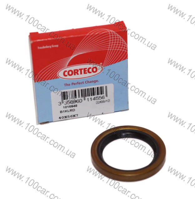 Сальник вала Corteco 12011455B (Сальник колінвала передній, Сальник первинного валу, Сальник КПП передній), для LADA, ВАЗ, 2105,, фото 1