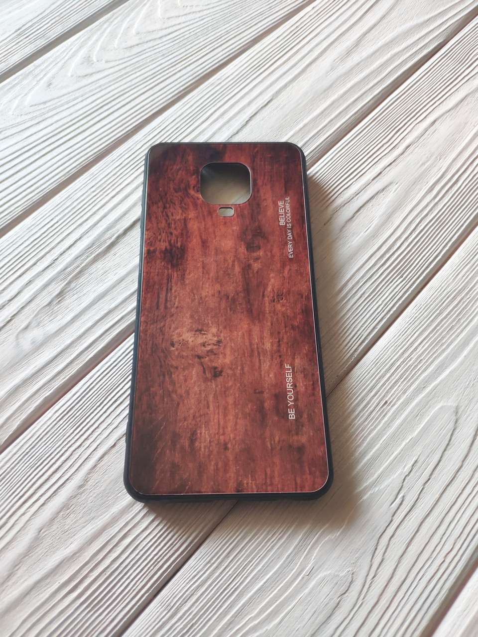 Чохол Gradient Wood для Xiaomi Redmi Note 9S / Note 9 Pro Dark walnut