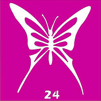 Трафарет метелик для біо-тату хною, блиск тату Boni Kasel № 24