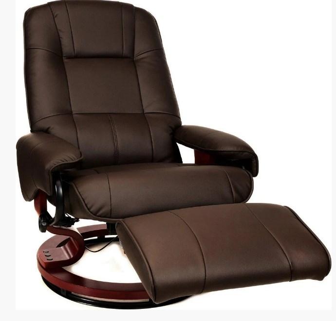 Кресло с массажем и подогревом Prestige 02 Brown Poland - фото 1 - id-p1448175488