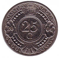 Квітка апельсинового дерева. Монета 25 центів. 2004,07,08,09,10,12 рік, Нідерландські Антильські острови.