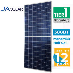 Сонячна батарея JA Solar 380 Вт, JAM60S20-380/MR, Half-Cell, монокристал, фото 1