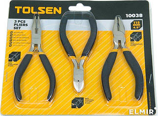 Набір мініплоскогубців 3 шт TOLSEN 10038