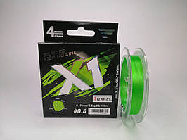 Шнур Favorite X1 PE 4x 150m (l.green) # 0.4 / 0.104 mm 8lb / 3.5 kg