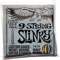 Струны Ernie Ball 2628 9-String Slinky Custom Gauge 9-105