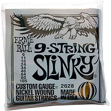 Струни Ernie Ball 2628 9-String Slinky Custom Gauge 9-105