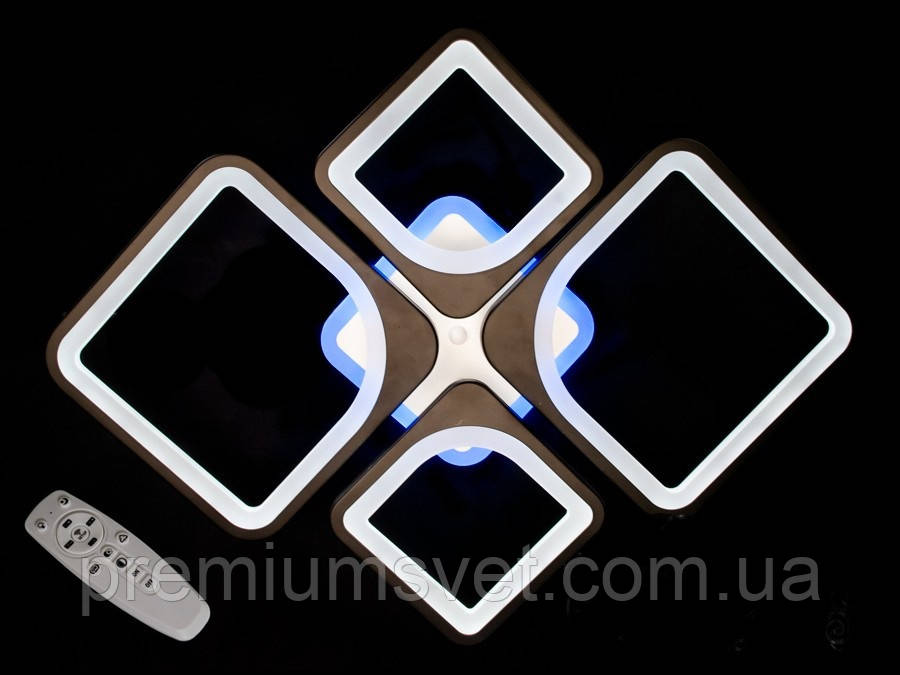 Люстра світлодіодна з підсвіткою 8060/2+2 BK LED RGB 3color dimmer, фото 1