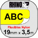 Картридж S0718090 з нейлоновою  стрічкою  RHINO для термопринтерів DYMO 19 мм х 3,5 м, фото 4