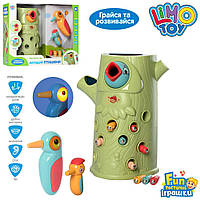 Дитяча розвиваюча магнітна гра Монтессорі погодуй пташеня Limo Toy 0016