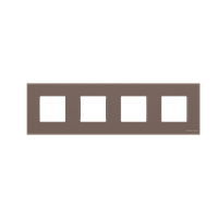 Рамка ABB Zenit 4 места стекло кофейное N2274СС
