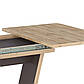 Сучасний обідній стіл розкладний Signal Nigel 120-160х80см з ЛДСП дуб вотан в стилі модерн, фото 6