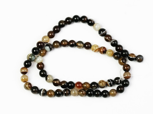 Натуральні намистини 64 шт. Агат Сардонікс, фото 1