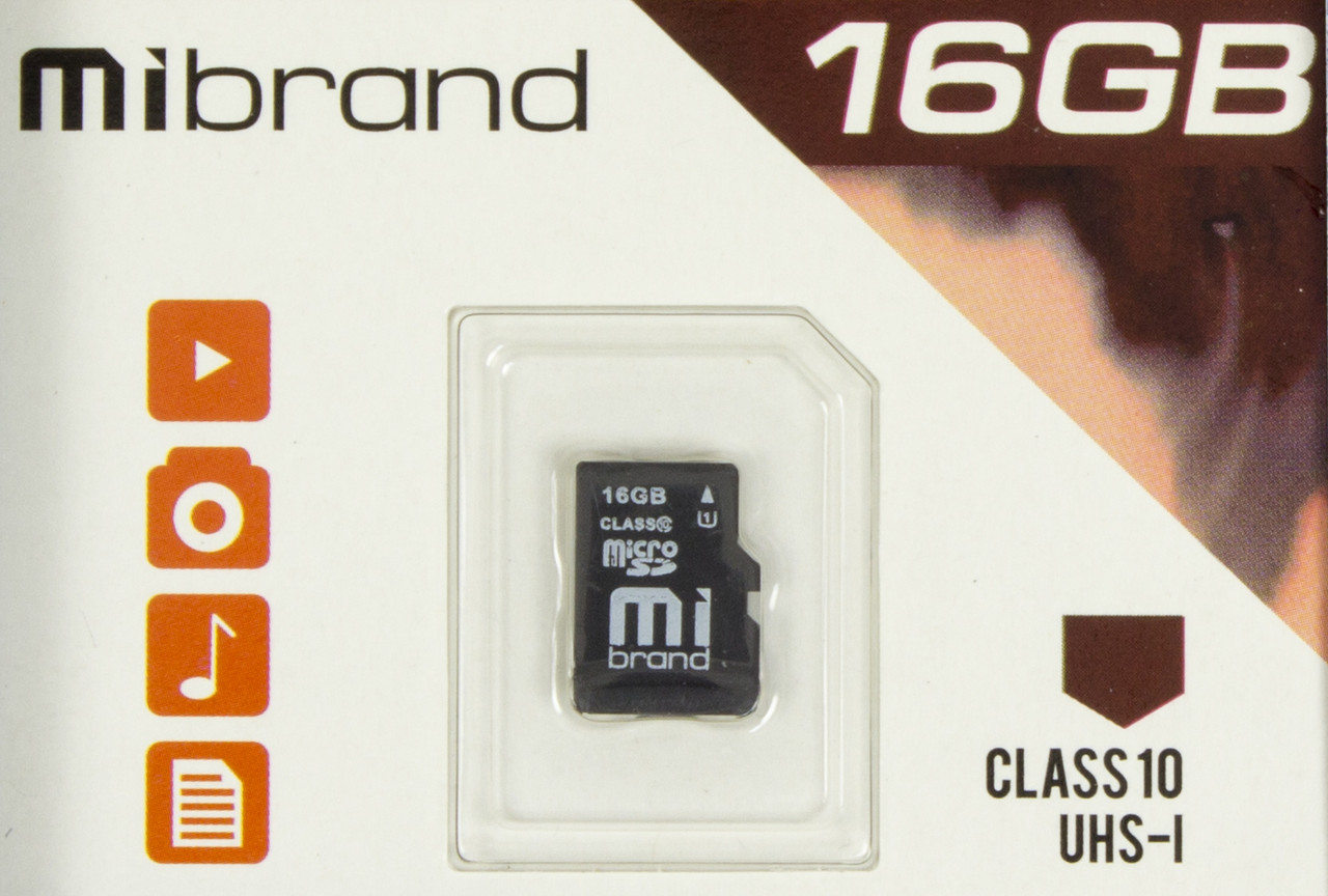 Карта пам`яті 16Gb Micro-SDHC(UHS-1) Mibrand class10 №0031