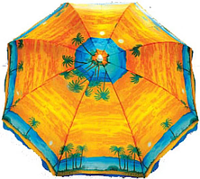 Пляжний зонт пальма 120P 2.50 м пластикові спиці сонцезахисний парасольку