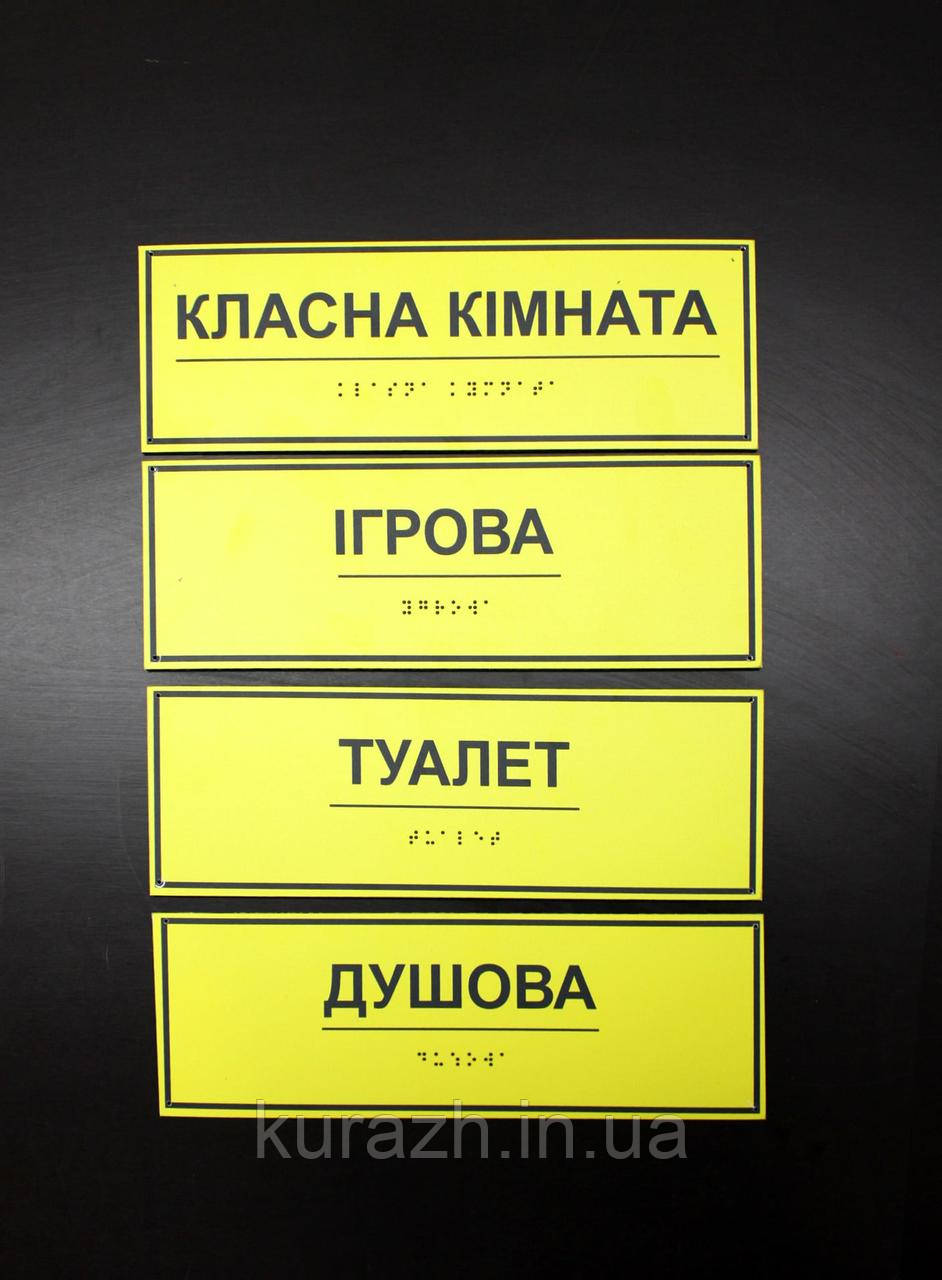 Таблички зі шрифтом Брайля