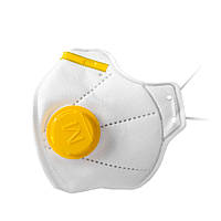 Респіратор FFP2 Захисна маска-респіратор FFP2 З ЖОВТИМ КЛАПАНОМ видиху Мікрон FFP2 ФФП2