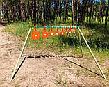 Стійка з мішенями "Дійка 8 вертушок", для калібру 22LR.  Сателит (701), фото 2