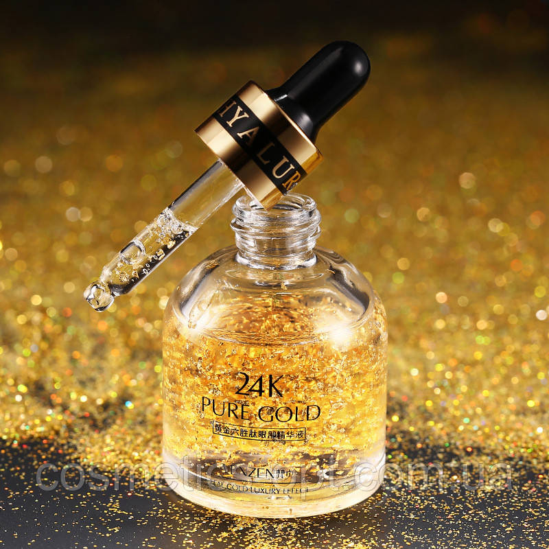 Активна есенція під очі з золотом Venzen 24k Pure Gold Golden Argireline Eye Essence Liquid, 30 мл