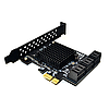 Контролер T-Adapter PCI-E x1 to 6 x SATA Marvell 9215 + ASM1093 адаптер на 6 SATA, фото 2
