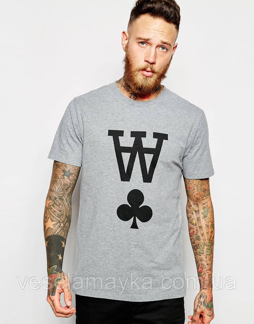 Модна футболка з логотипом "АА Wood Wood"