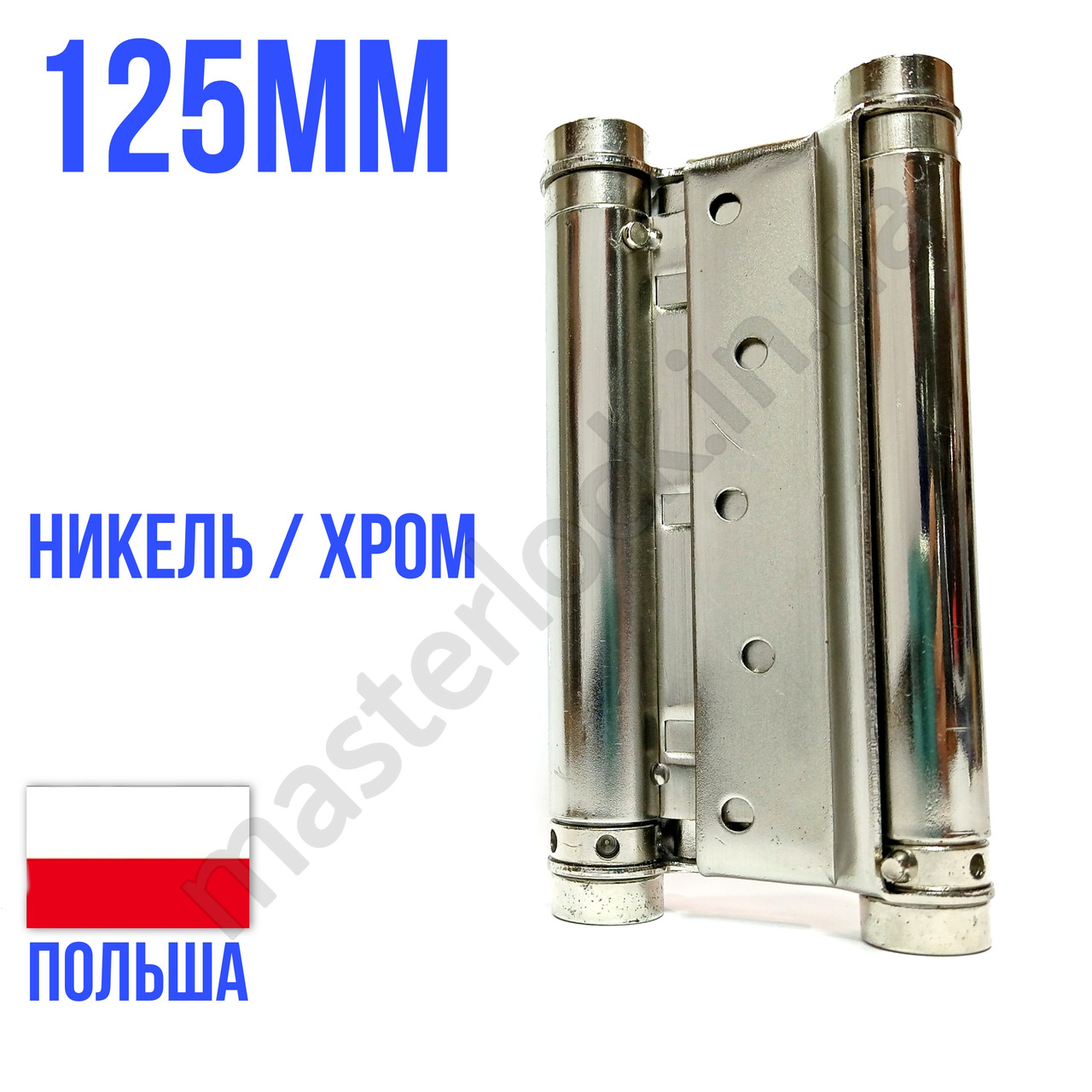 Петля барна 125мм Хром
