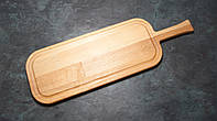 Сервірувальна дошка дерев'яна тарілка для подачі стейка шашлику м'ясних страв та нарізки 42х13 см "Алонг"