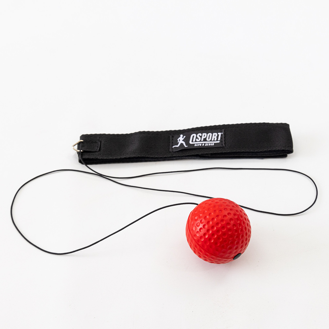 Тренажер fight ball (файт бол) м'ячик для боксу на гумці OSPORT Lite Plus (OF-0007) Червоний, фото 1