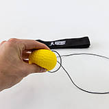 Тренажер fight ball (файт бол) м'ячик для боксу на гумці OSPORT Lite Plus (OF-0007) Жовтий, фото 2