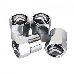 Ковпачки на ніпель для Citroen Alitek Short Silver Ситроен, 4 шт.