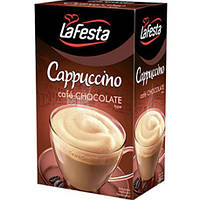 La Festa, Cappuccino, Chocolate, 10 шт. х 12,5 г, Капучино шоколадный, в стиках
