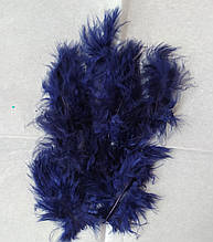 Пір'я декоративне темно-синій (5-8 см) 100 шт