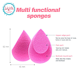 Набір б'юті-блендерів для створення ідеального макіяжу  h.natural Beauty Blender Hourglass, 2шт, фото 5