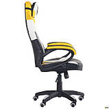 Комп'ютерне крісло ігрове AMF VR Racer Dexter Jolt чорний жовтий геймерське, фото 2