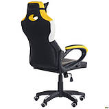 Комп'ютерне крісло ігрове AMF VR Racer Dexter Jolt чорний жовтий геймерське, фото 4