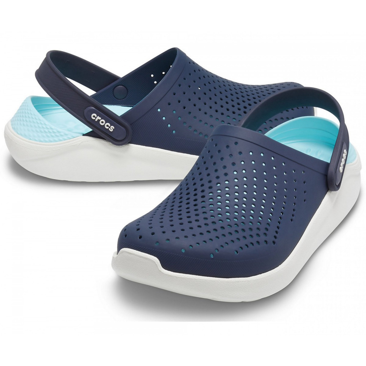 Сабо Crocs Literide Clog 40-41 р 25.8-26.7 см Темно сині з блакитним 204592-M8/W10 Navy/Almost White